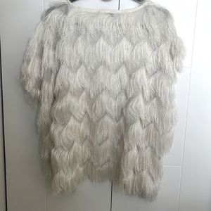 Topshop ostrich feather blouse